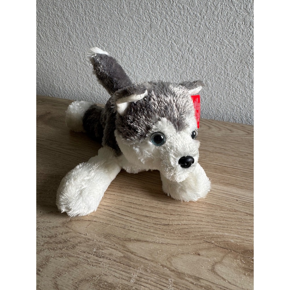 Aurora World Shadow Husky Plush Grey White Stuffed Animal Dog 31453 NWT